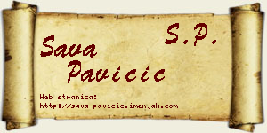 Sava Pavičić vizit kartica